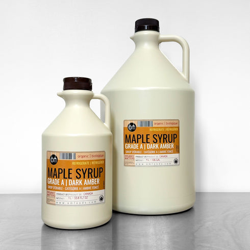 ORGANIC MAPLE SYRUP, grade A, dark amber