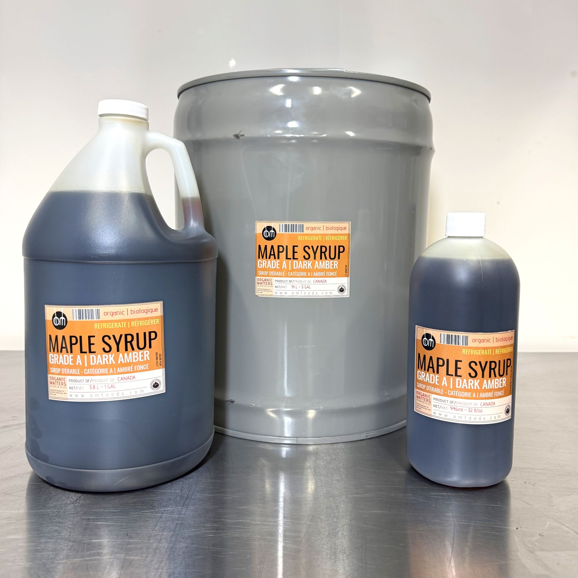 ORGANIC MAPLE SYRUP, grade A, dark amber