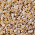 ORGANIC GINGER CUBES, lightly dusted, large